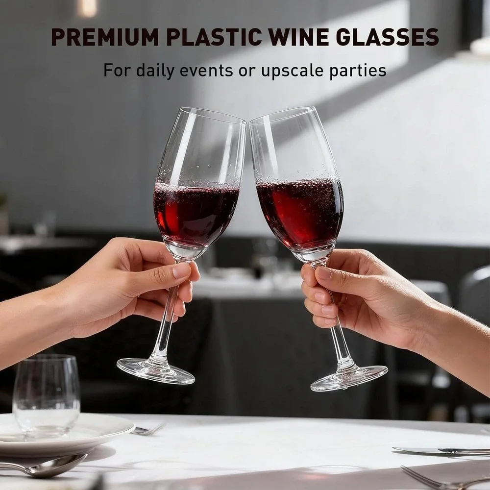LAKEICUP Plastic Wine Glasses Set of‎ 2: 12oz (6266)